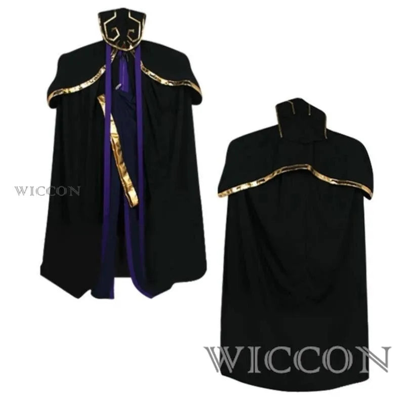 Anime OVERLORD Ainz Ooal Kleid Cosplay Kostüm Mantel Schwarze Uniform Halloween Bühne Leistung Karneval Partei Rolle Spielen Anzug So ist Leben
