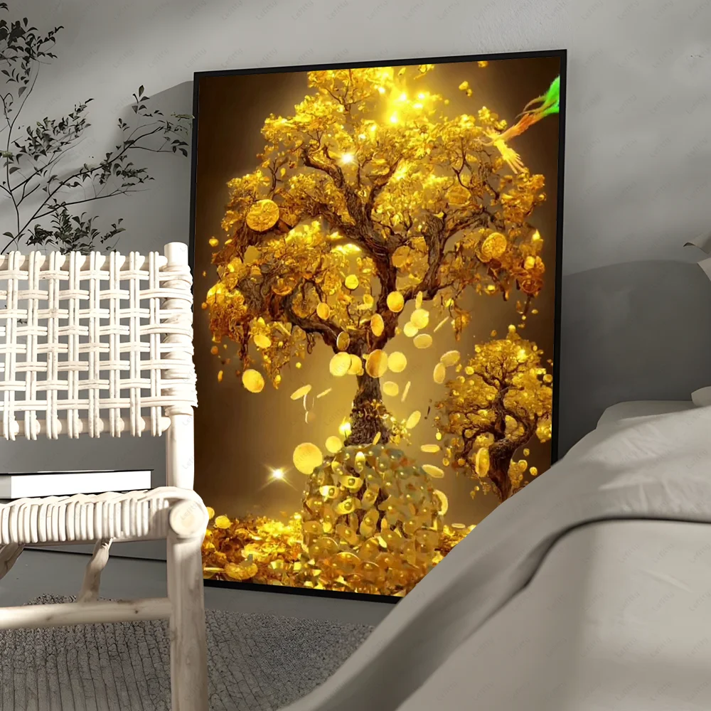 Goldener Geldbaum Poster Drucke Home Decor Geschenk - So ist Leben
