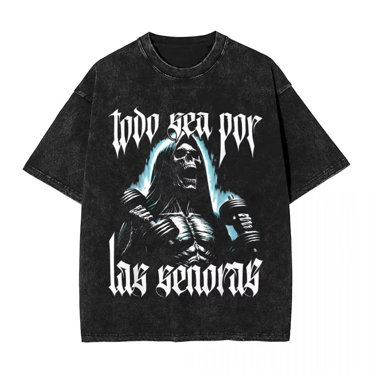 Calacas Chidas Gym Washed T-Shirts - So ist Leben