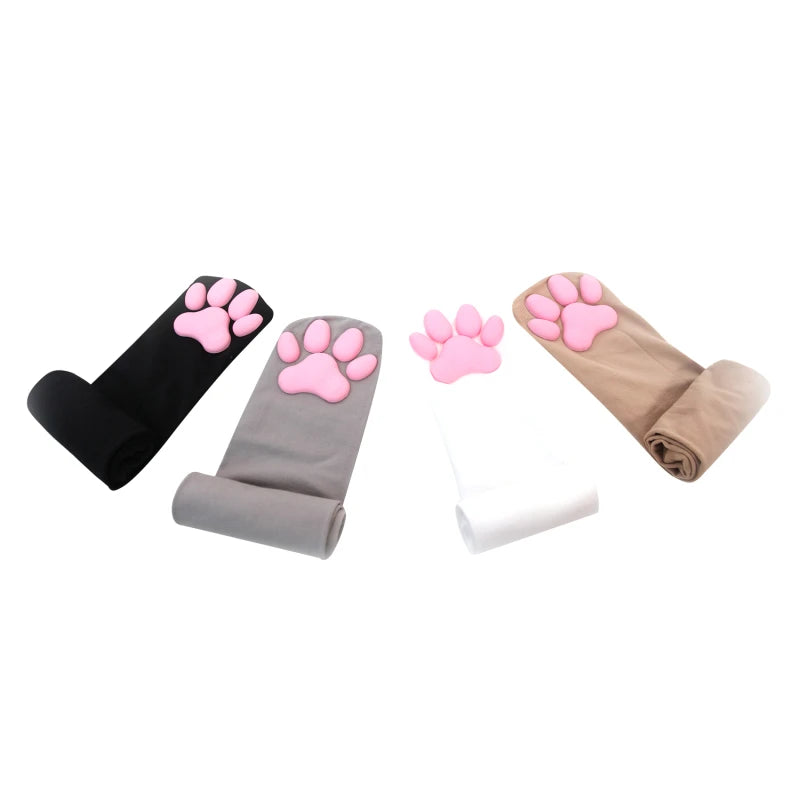 Katze Pfote 3D Socken Für Frauen Mädchen Kawaii Katze Klaue Zehen Mützen Nettes Geschenk Lolita Pfote Pads Cosplay Katze Pfote pad Oberschenkel Hohe Socken Neue So ist Leben