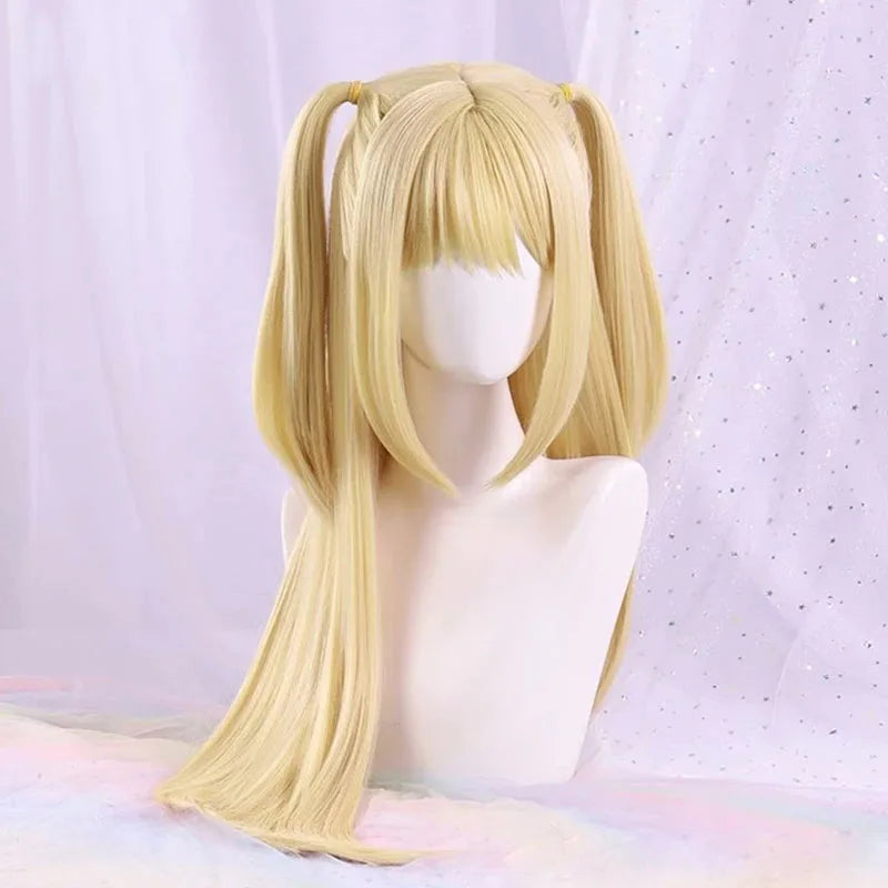 Misa Amane Cosplay Kostüm Perücke Kunstleder Sexy Kleid Halskette Spitze Ärmel Strümpfe Frauen Uniformen Anime Outfits