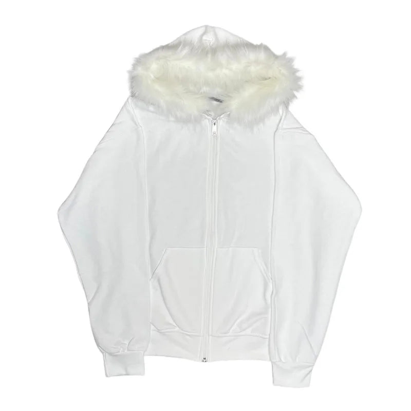 Streetwear Y2K Zip Up Hoodie Grunge Goth Ästhetik Grafikdruck Retro Punk Kleidung Übergroßes Hip Hop Zipper Hoodie Sweatshirt So ist Leben