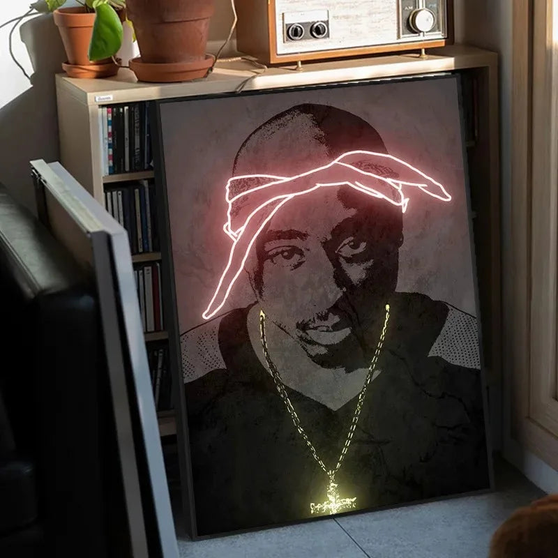 Leinwand Malerei Hip Hop Sänger Poster Wand Kunst Bar Wohnkultur - So ist Leben