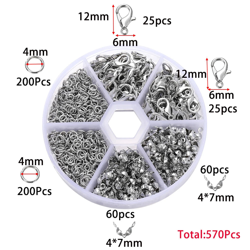 Legierung Zubehör Schmuck Erkenntnisse Set Reparatur Werkzeuge Karabinerverschluss Offene Biegeringe Ohrring Haken für DIY Schmuck Machen Liefert So ist Leben