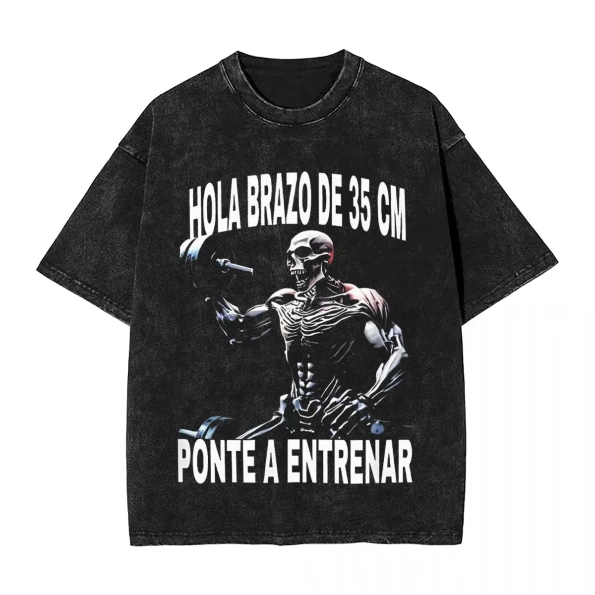 Calacas Chidas Gym Washed T-Shirts - So ist Leben