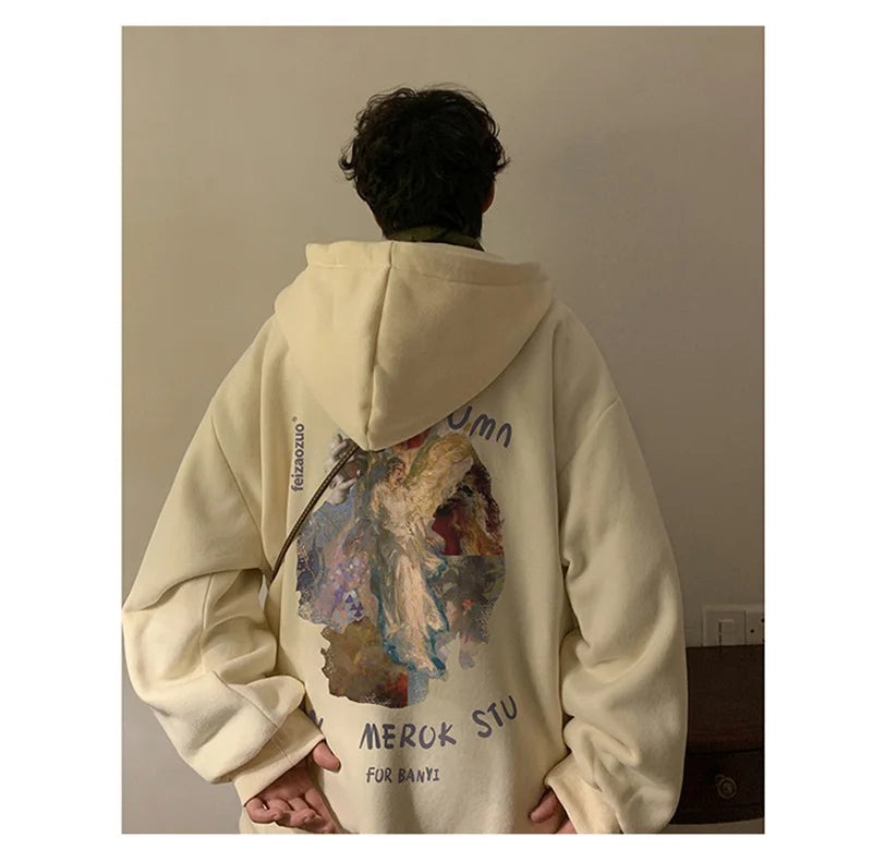 Neue Goth Grafik Gedruckt Pullover Hoodies Für Männer Y2K Vintage Streetwear Mit Kapuze Sweatshirts Herbst Baggy Hip Hop Mode Hoody So ist Leben