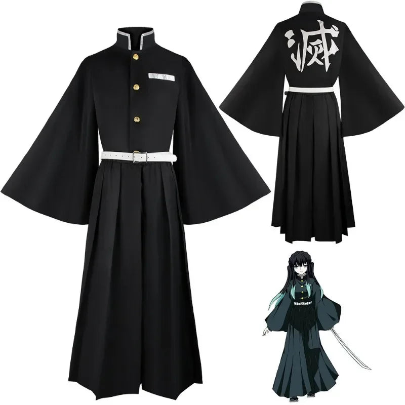 Anime und Zylinder Muichiro Kospy Kos Tsume Dämon Sayaer Kospy Dämonentöter: Kimetsu no Yaiba Dämonentöter Uniform Perücke Haween Kos Tsume für Frau So ist Leben