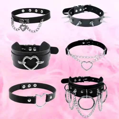 Gothic Heart Lock Choker – Punk Rivet Necklace with Key | Cosplay, Bondage-Inspired Jewelry for Women - So ist Leben