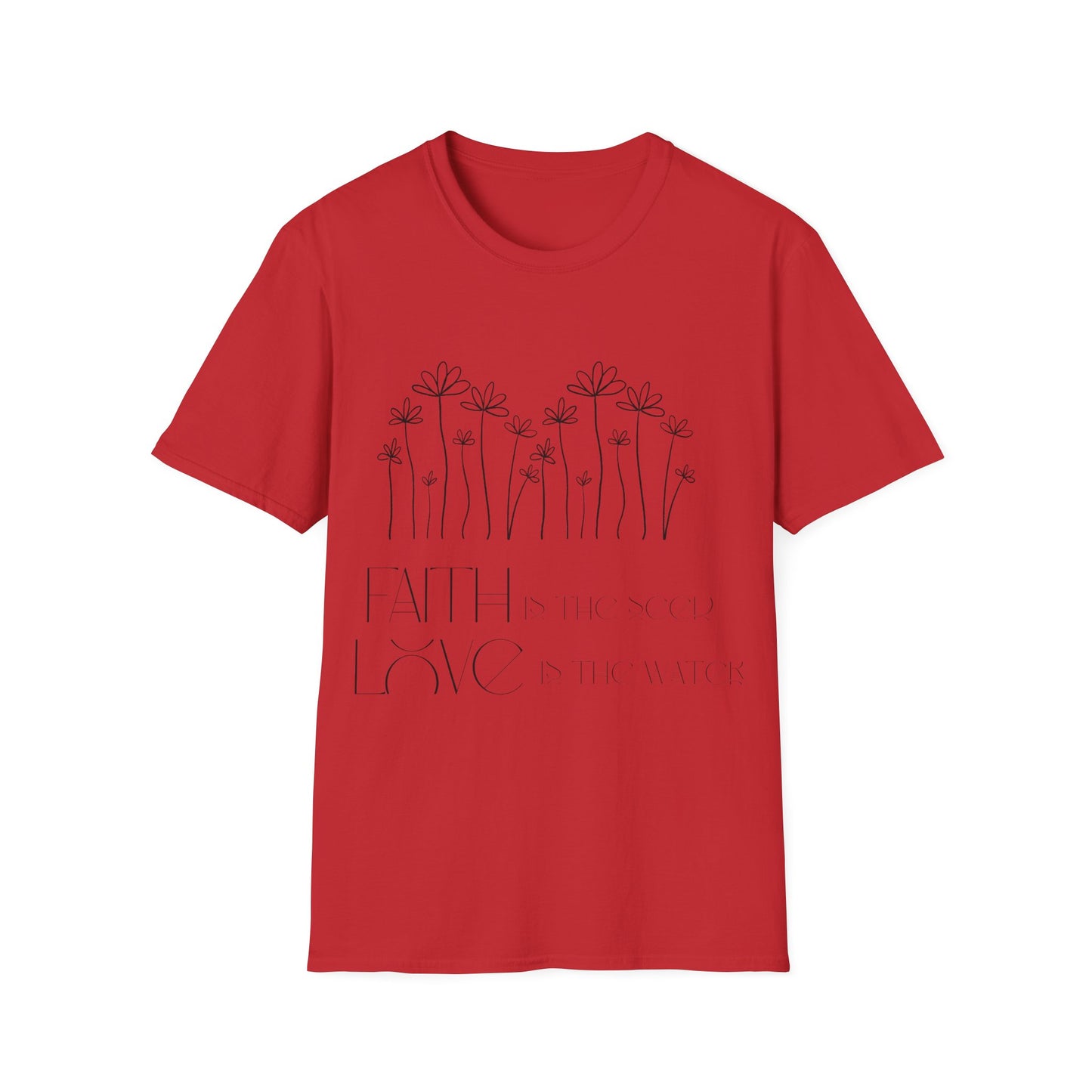 Faith & Love Floral Unisex Softstyle T-Shirt
