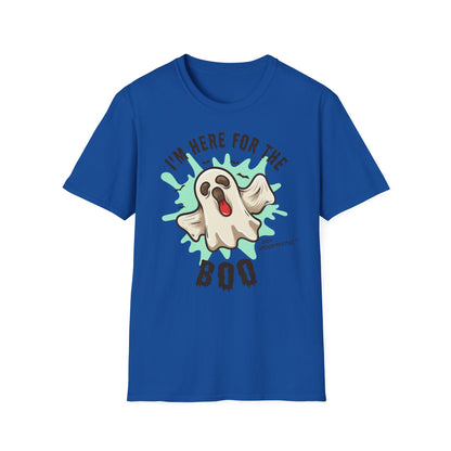 Halloween Ghost T-Shirt, I’m Here for the Boo Tee, Unisex Graphic Shirt, Spooky Season Top, Fun Costume T-Shirt Printify