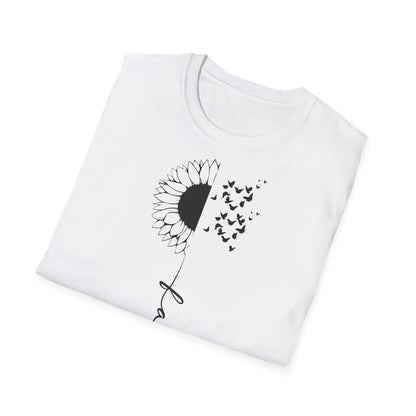 Faith Sunflower Unisex Softstyle T-Shirt - Inspirational Graphic Tee - So ist Leben