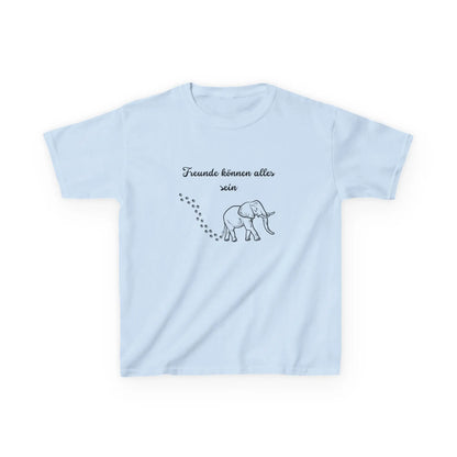 Cute Elephant Quote Kids Tee - "Freunde können alles sein" - Perfect for Playdates & Special Occasions - So ist Leben
