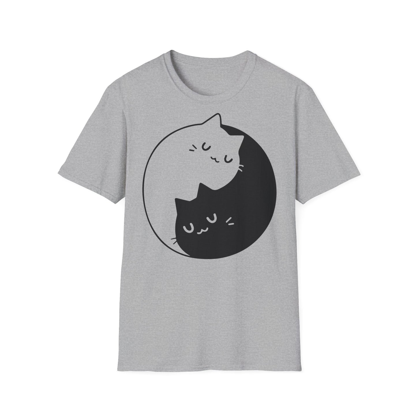 Yin-Yang Katzen Unisex Softstyle T-Shirt: Kuschelig, stilvoll, komfortabel, elegant