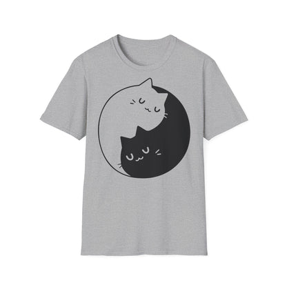Yin-Yang Katzen Unisex Softstyle T-Shirt: Kuschelig, stilvoll, komfortabel, elegant