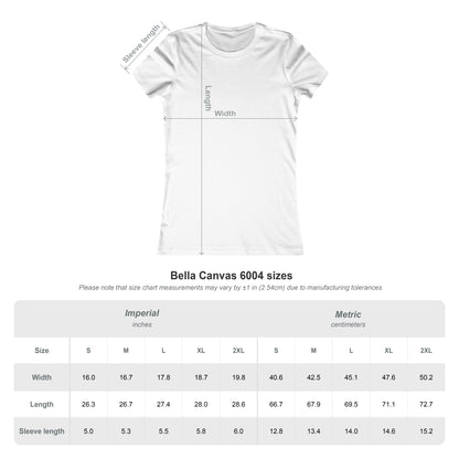 Women's Tee — Sitting Woman Bench Front & Tree with Coordinates Back Printify