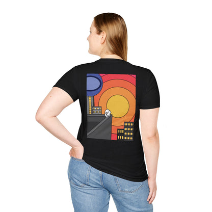 Vibrant Retro Sunset T-Shirt, Graphic Tee, Unisex Apparel, Summer Fashion, Gift for Her/Him, Casual Wear Printify