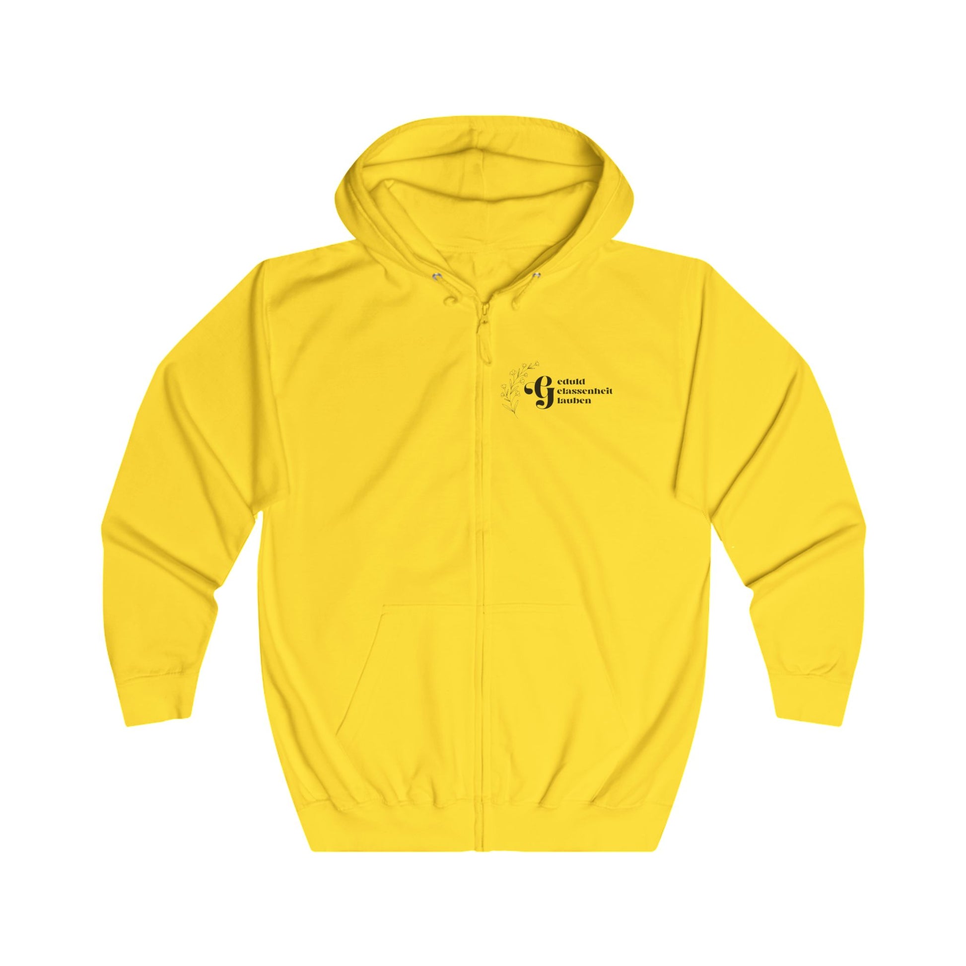 Minimalist Logo Zip Hoodie — Small Chest Emblem Printify