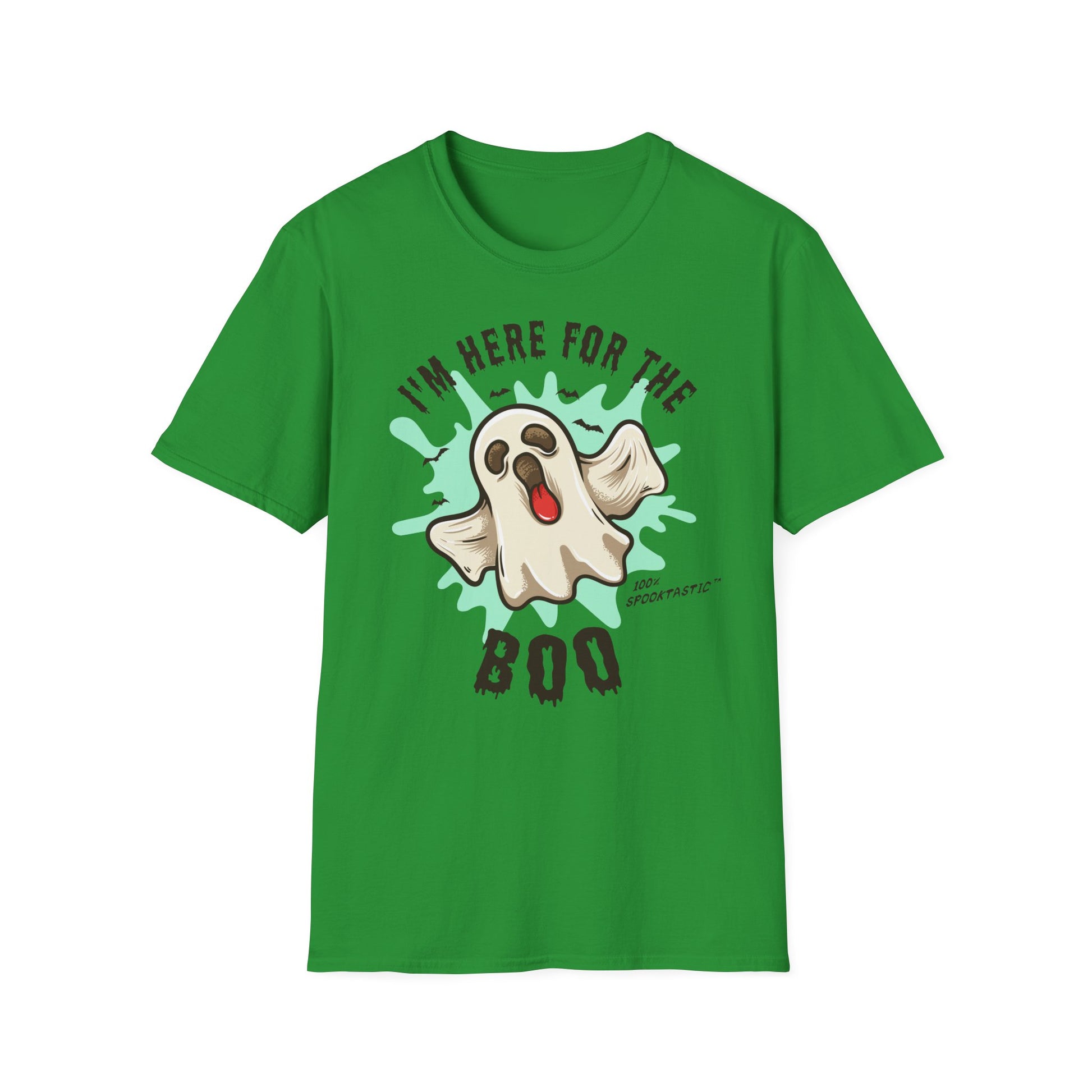 Halloween Ghost T-Shirt, I’m Here for the Boo Tee, Unisex Graphic Shirt, Spooky Season Top, Fun Costume T-Shirt Printify