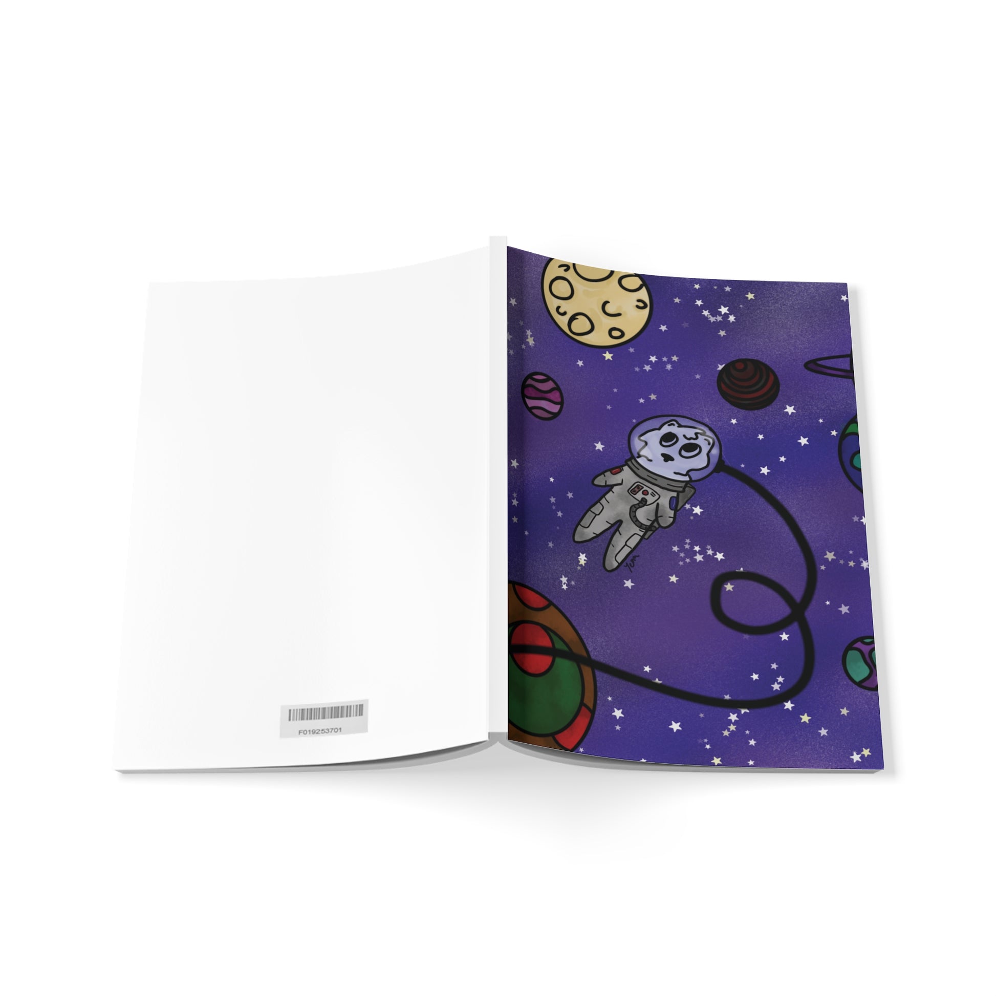 Cosmic Adventure Softcover Notebook | A5 Astronaut Design, Journal for Space Lovers, Gift for Students, Sketchbook, Notebook for Kids Printify