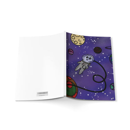 Cosmic Adventure Softcover Notebook | A5 Astronaut Design, Journal for Space Lovers, Gift for Students, Sketchbook, Notebook for Kids Printify