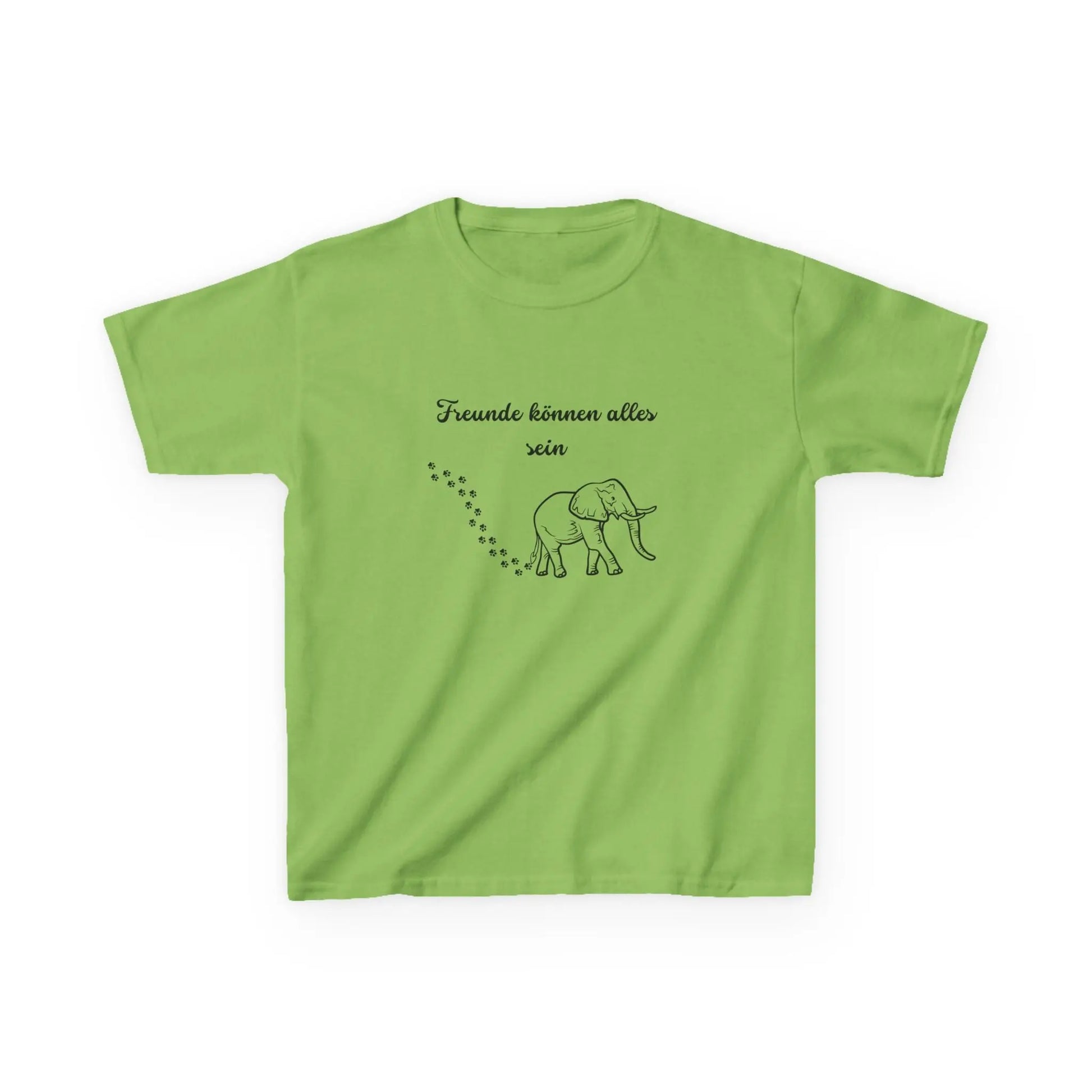 Cute Elephant Quote Kids Tee - "Freunde können alles sein" - Perfect for Playdates & Special Occasions - So ist Leben