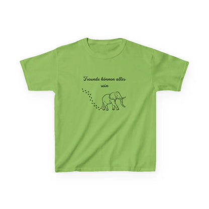Cute Elephant Quote Kids Tee - "Freunde können alles sein" - Perfect for Playdates & Special Occasions - So ist Leben