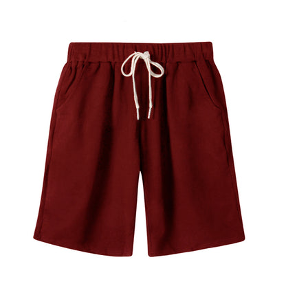 Solid Color Women's Summer High Waist 150kg Five-Point Pants Large Size Drawstring Sports Casual Pants Plus Size Slim Straight-Leg Pants Weizhong So ist Leben