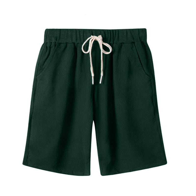 Solid Color Women's Summer High Waist 150kg Five-Point Pants Large Size Drawstring Sports Casual Pants Plus Size Slim Straight-Leg Pants Weizhong So ist Leben