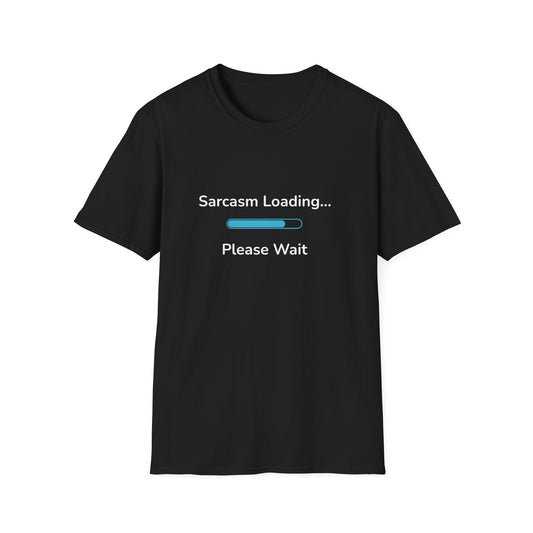Sarcasm Loading T‑Shirt aus Baumwolle Printify