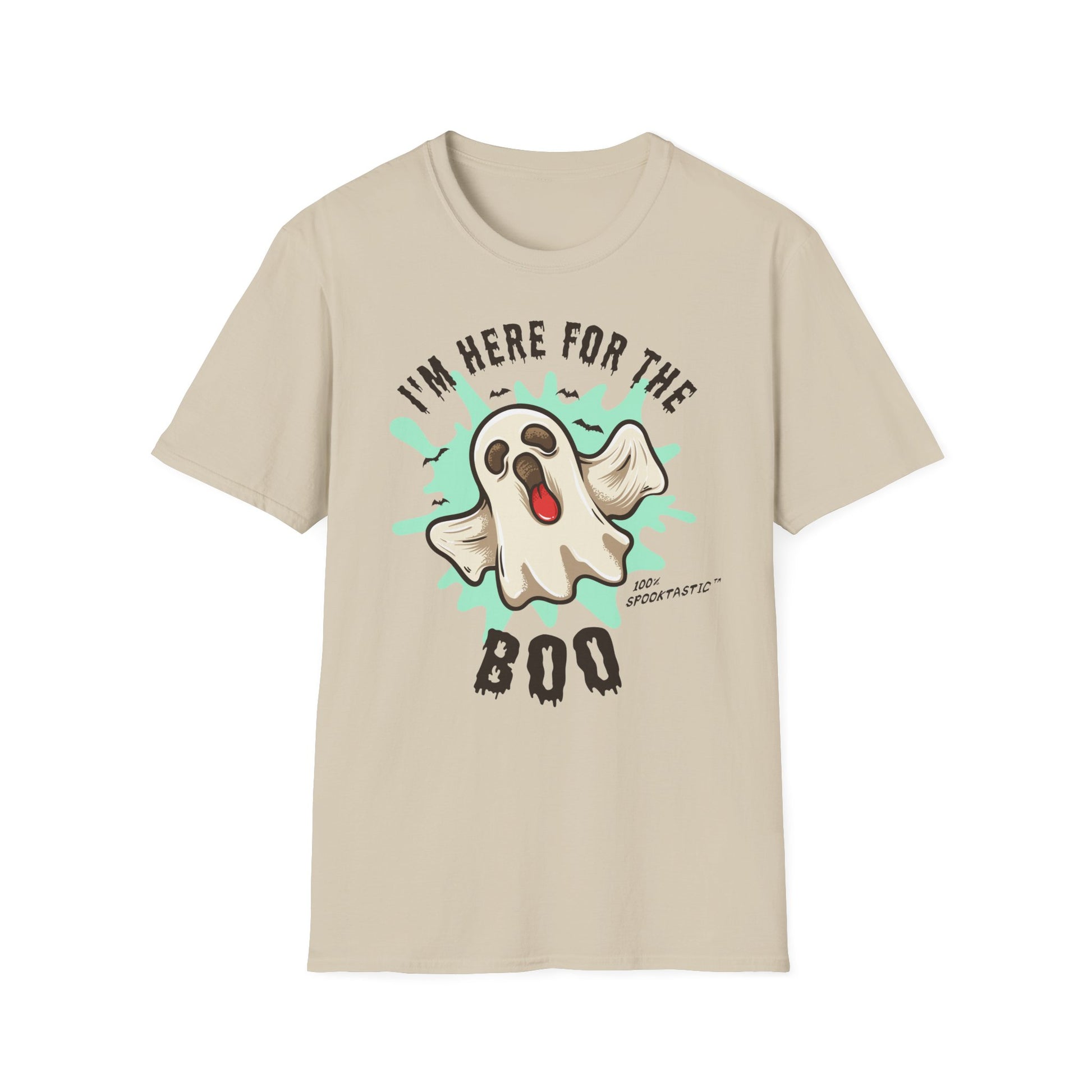 Halloween Ghost T-Shirt, I’m Here for the Boo Tee, Unisex Graphic Shirt, Spooky Season Top, Fun Costume T-Shirt Printify