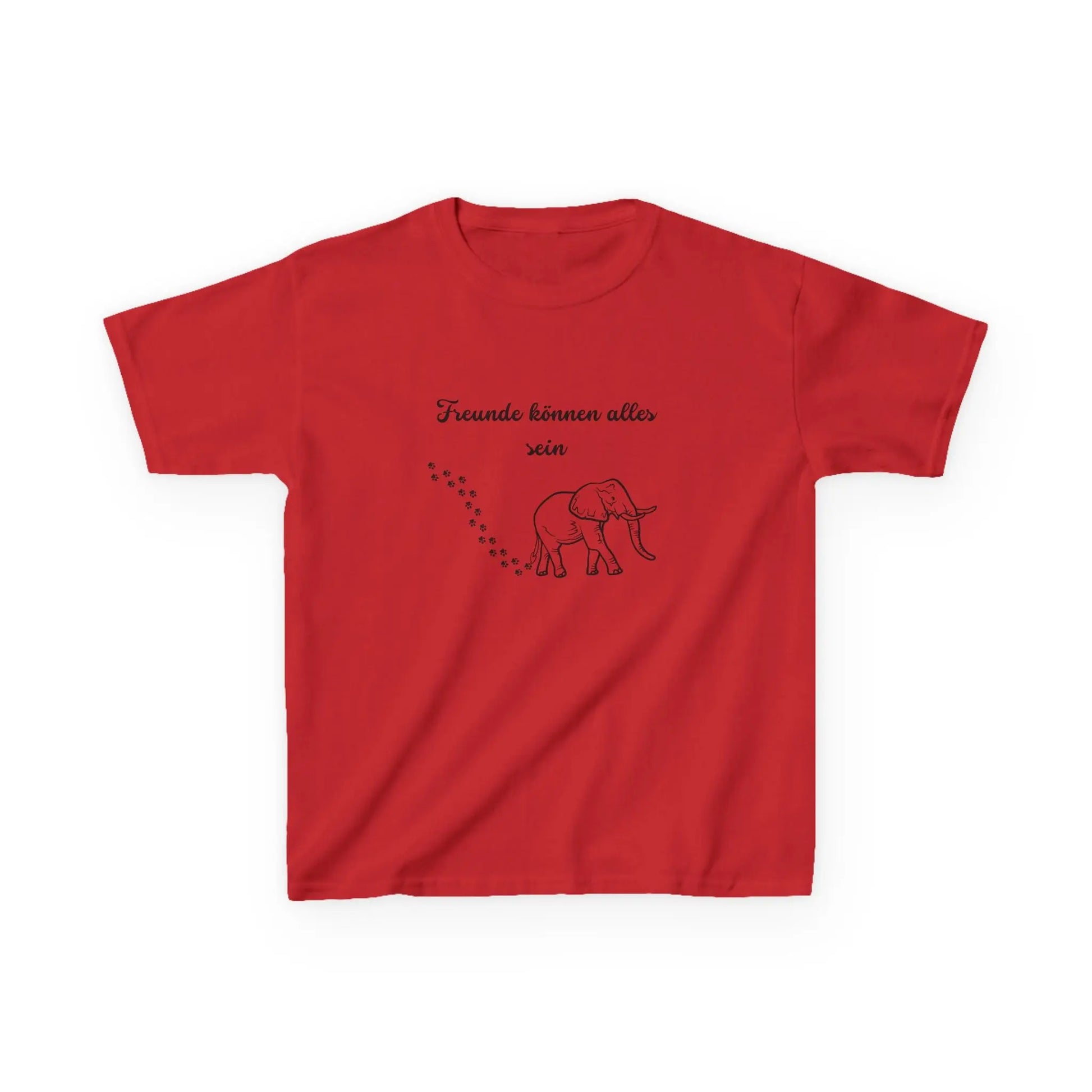 Cute Elephant Quote Kids Tee - "Freunde können alles sein" - Perfect for Playdates & Special Occasions - So ist Leben