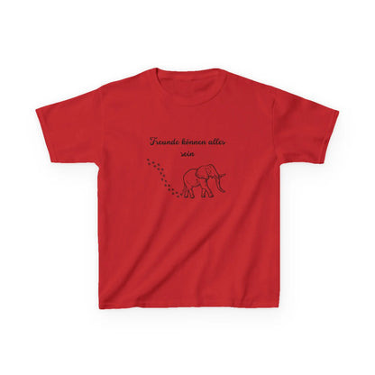 Cute Elephant Quote Kids Tee - "Freunde können alles sein" - Perfect for Playdates & Special Occasions - So ist Leben