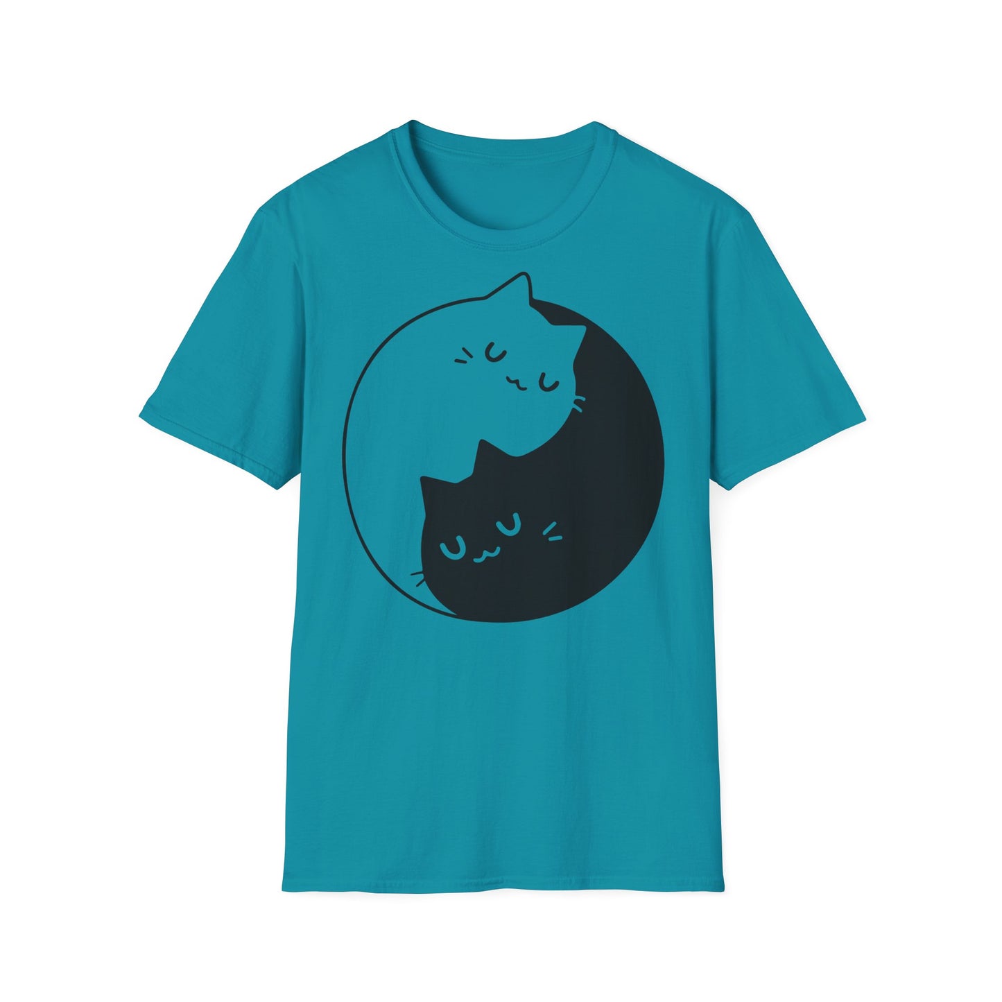 Yin-Yang Katzen Unisex Softstyle T-Shirt: Kuschelig, stilvoll, komfortabel, elegant