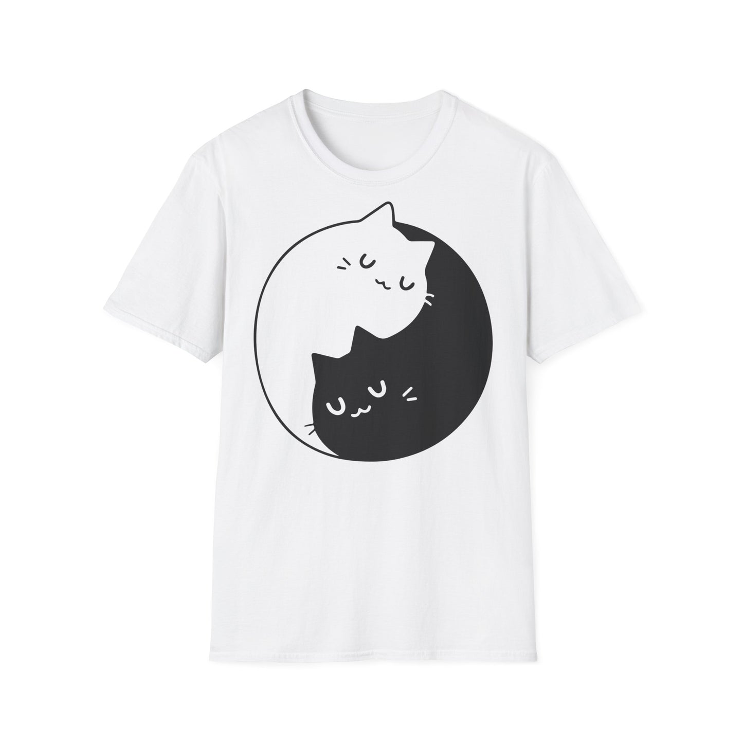 Yin-Yang Katzen Unisex Softstyle T-Shirt: Kuschelig, stilvoll, komfortabel, elegant