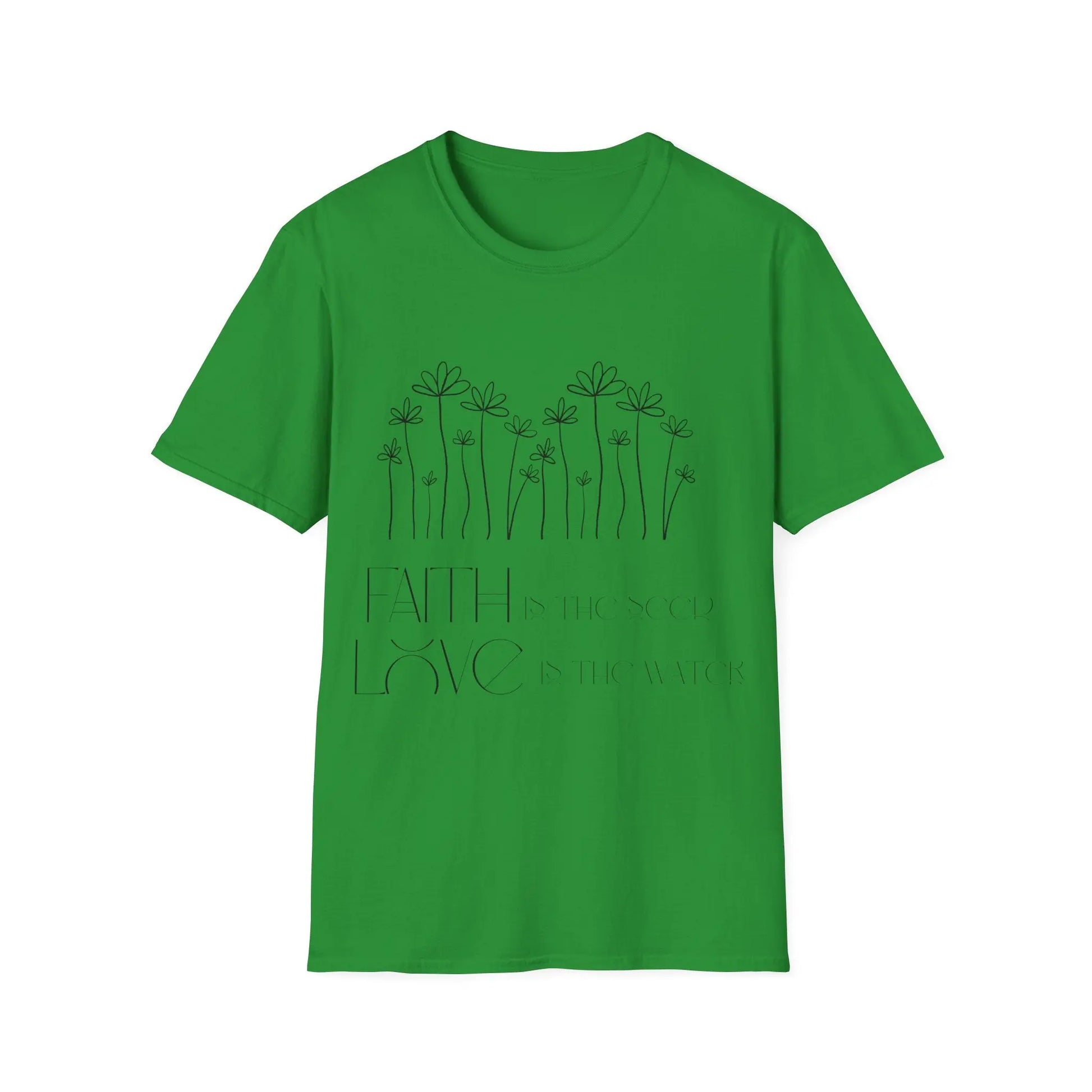 Faith & Love Floral Unisex Softstyle T-Shirt - So ist Leben