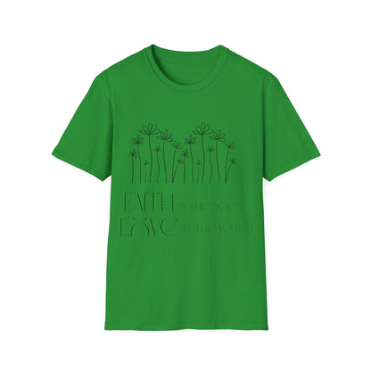 Faith & Love Floral Unisex Softstyle T-Shirt