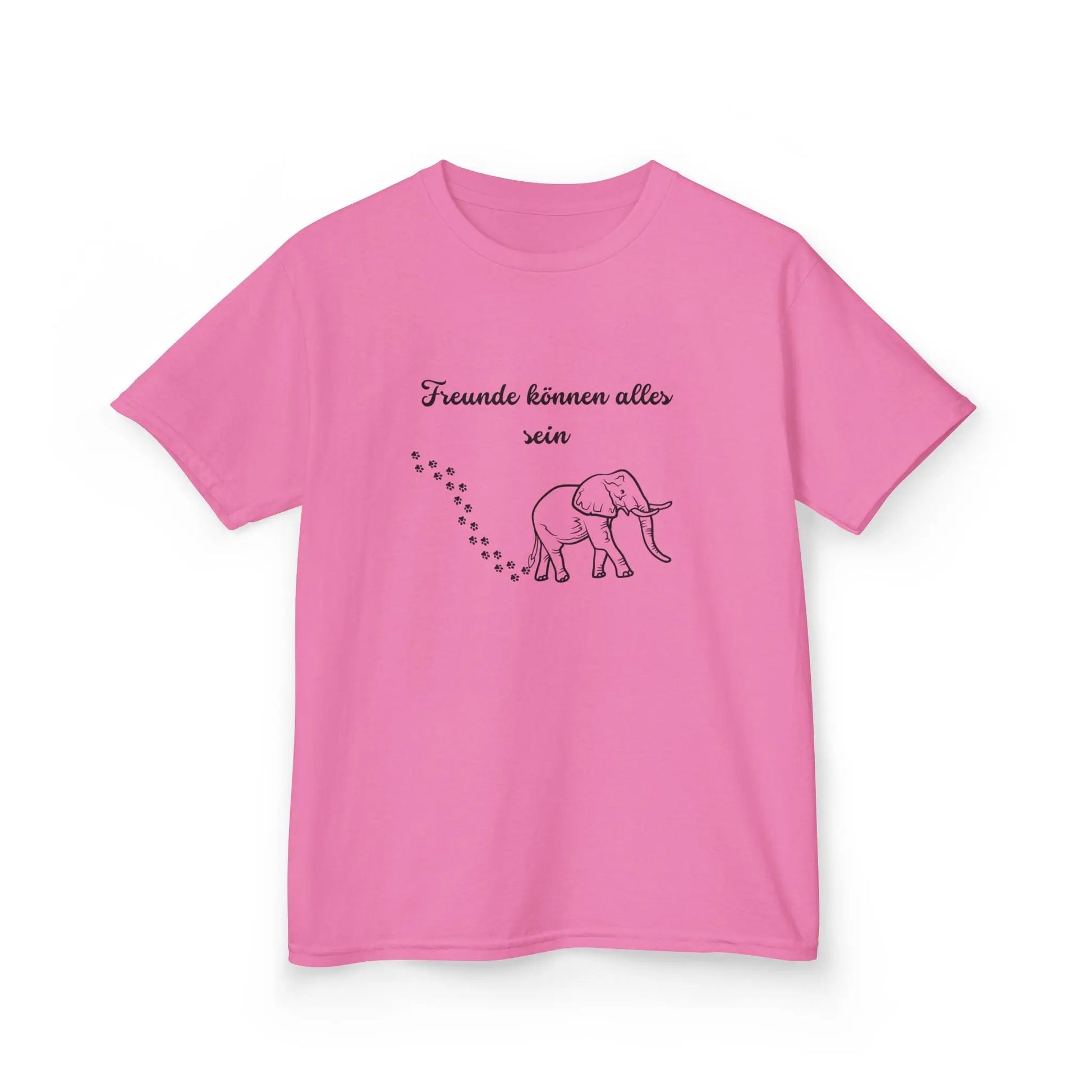 Cute Elephant Quote Kids Tee - "Freunde können alles sein" - Perfect for Playdates & Special Occasions - So ist Leben