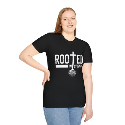 Rooted in Christ Unisex Softstyle T-Shirt - Faith-Based Apparel for Everyday Wear