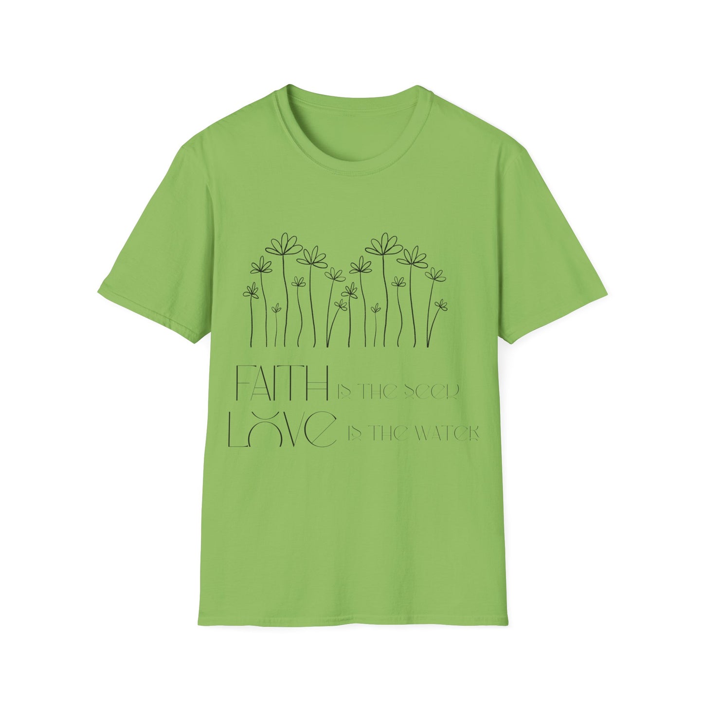 Faith & Love Floral Unisex Softstyle T-Shirt