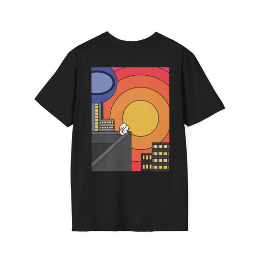 Vibrant Retro Sunset T-Shirt, Graphic Tee, Unisex Apparel, Summer Fashion, Gift for Her/Him, Casual Wear Printify