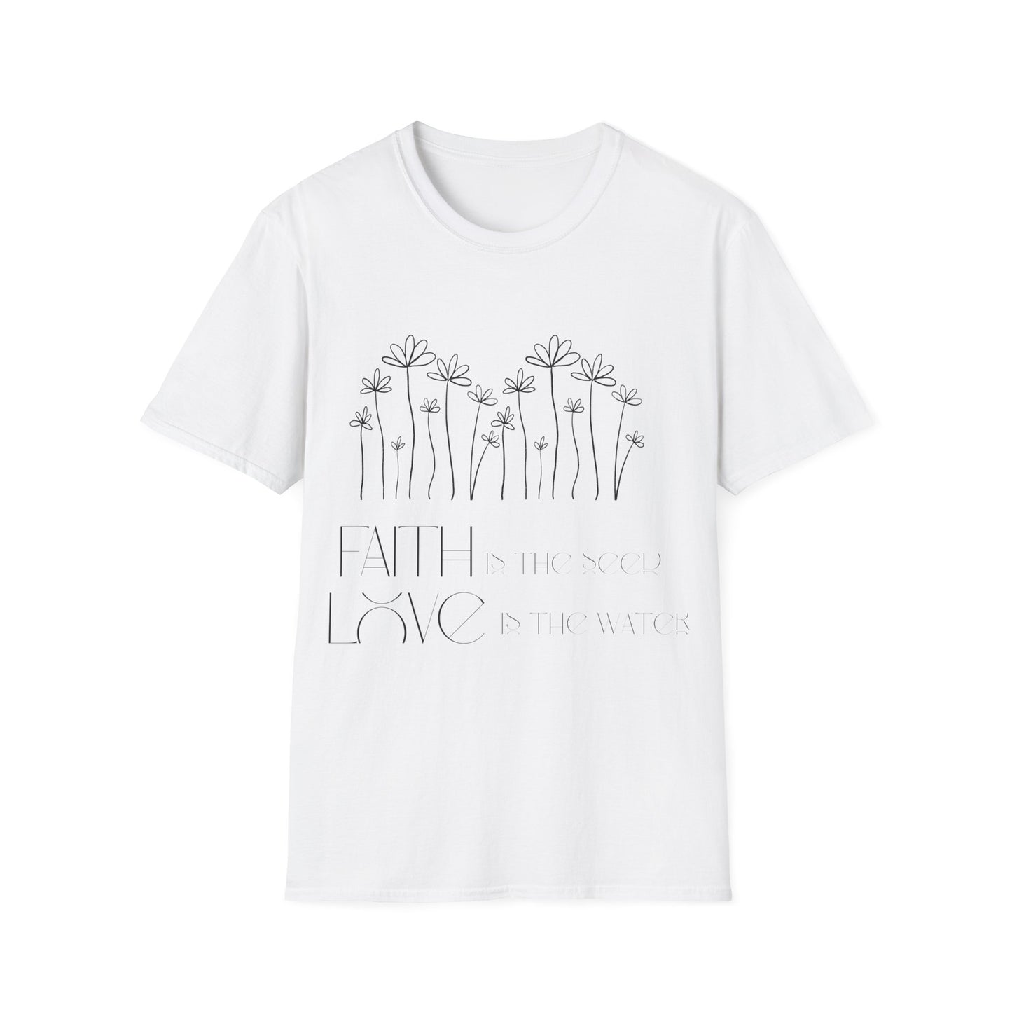 Faith & Love Floral Unisex Softstyle T-Shirt
