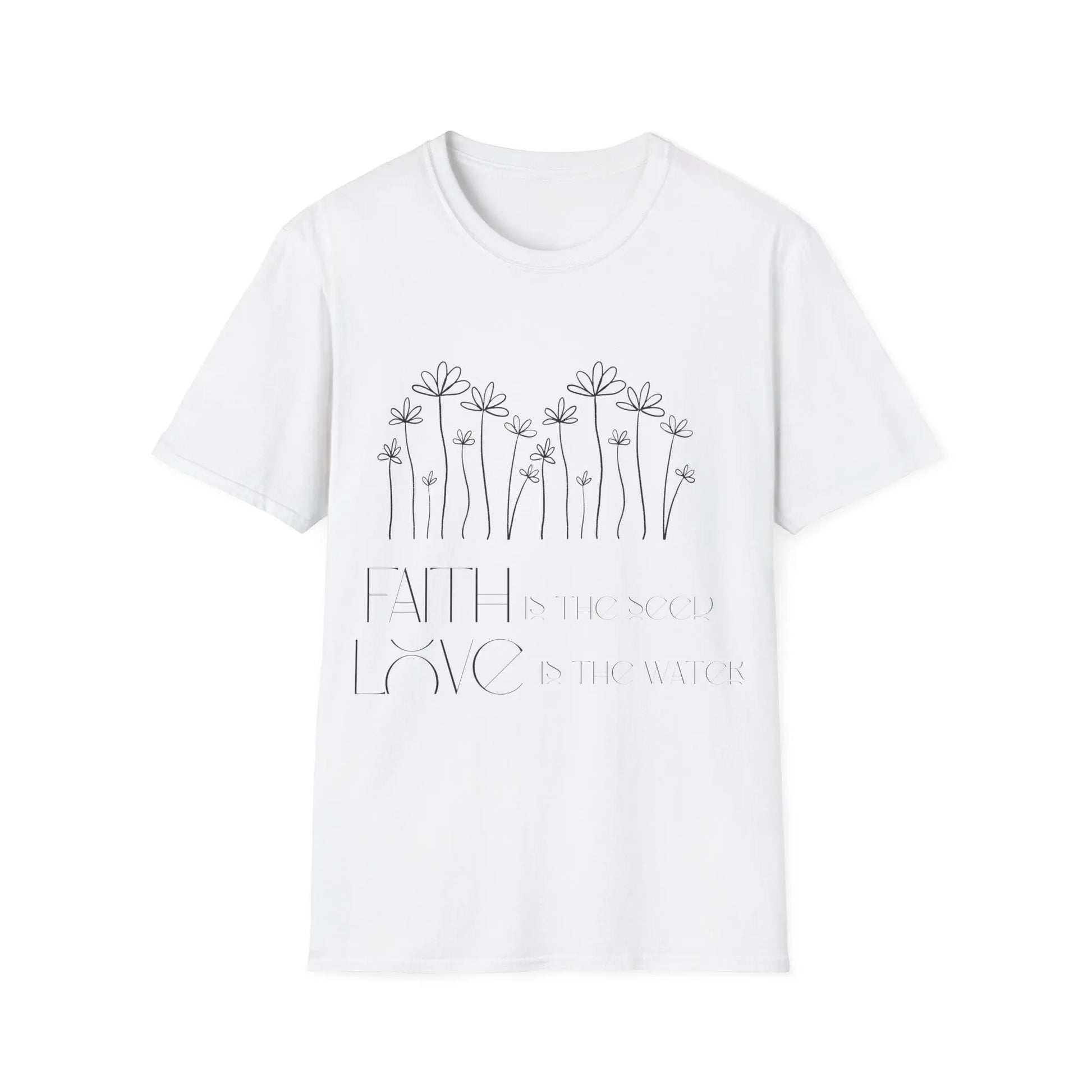 Faith & Love Floral Unisex Softstyle T-Shirt - So ist Leben
