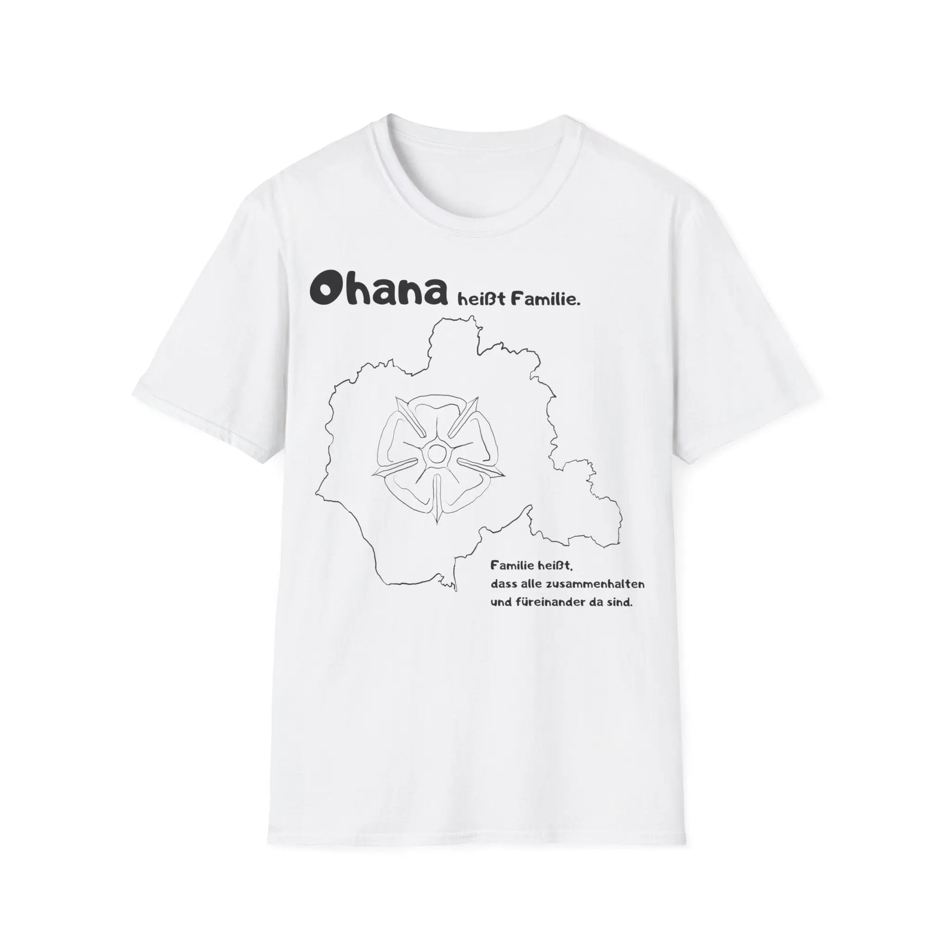Ohana heißt Familie | Map Unisex Softstyle T-Shirt - So ist Leben