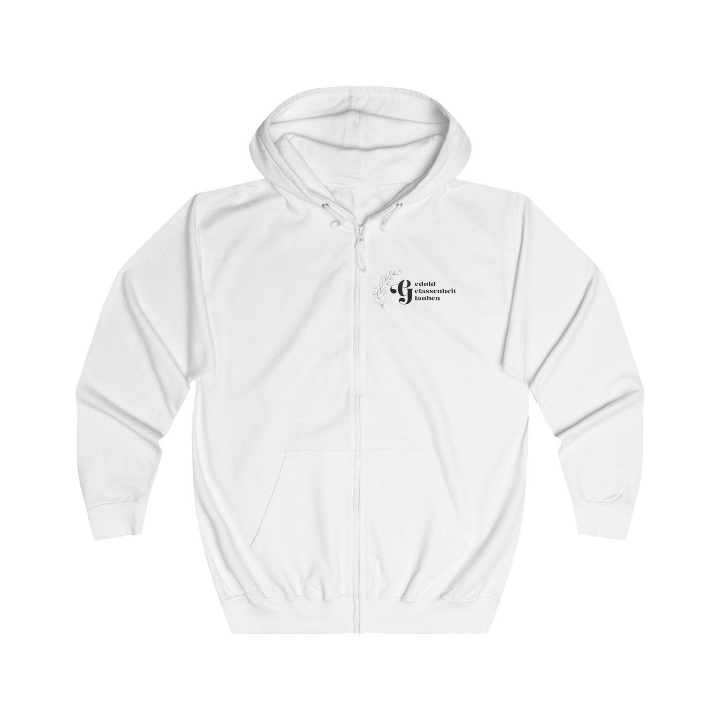 Minimalist Logo Zip Hoodie — Small Chest Emblem Printify