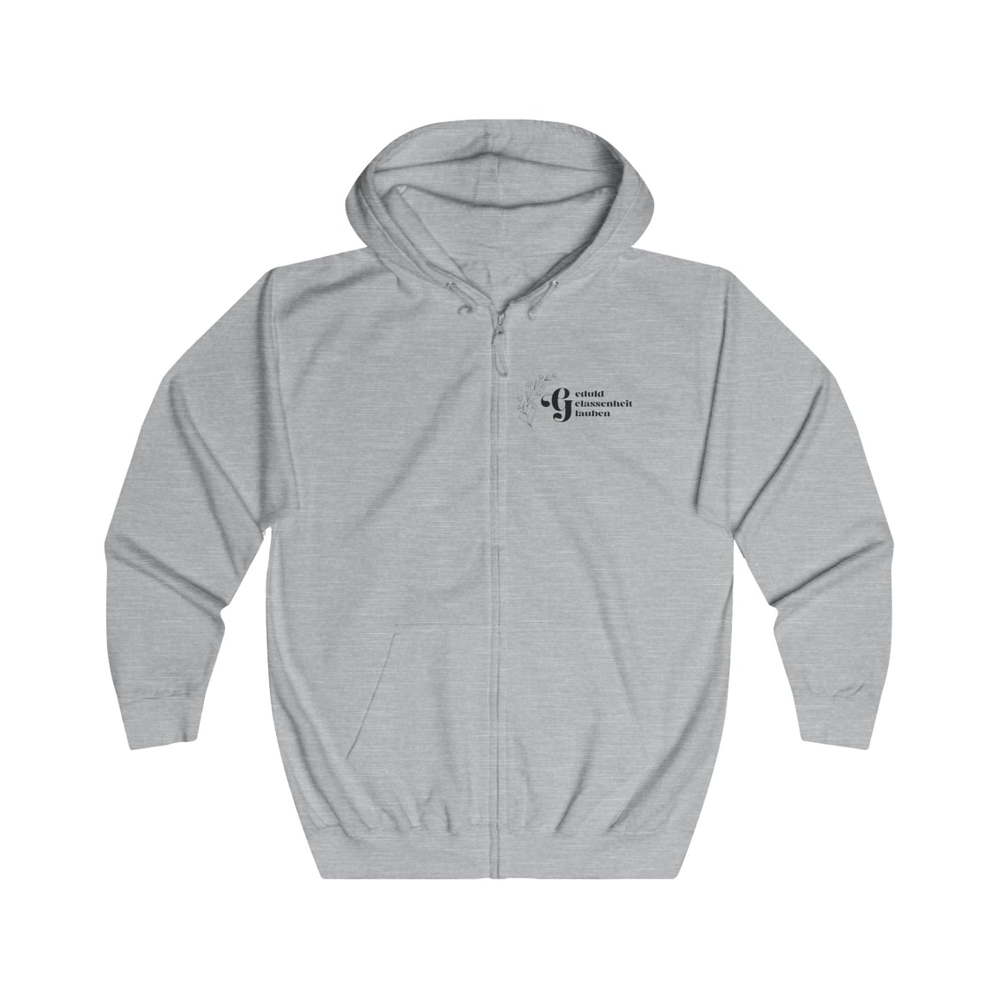 Minimalist Logo Zip Hoodie — Small Chest Emblem Printify
