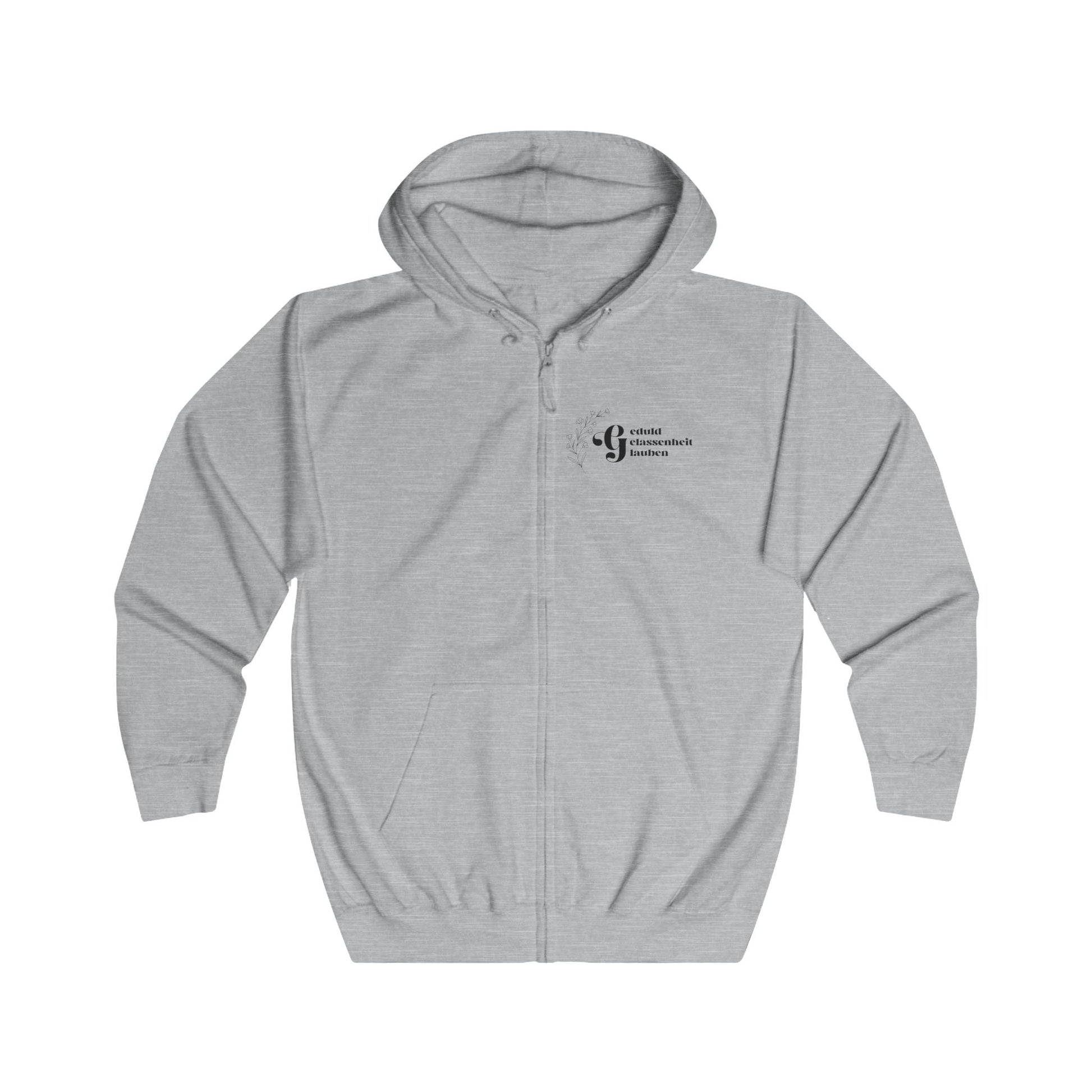 Minimalist Logo Zip Hoodie — Small Chest Emblem Printify