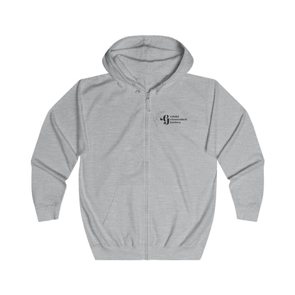 Minimalist Logo Zip Hoodie — Small Chest Emblem Printify