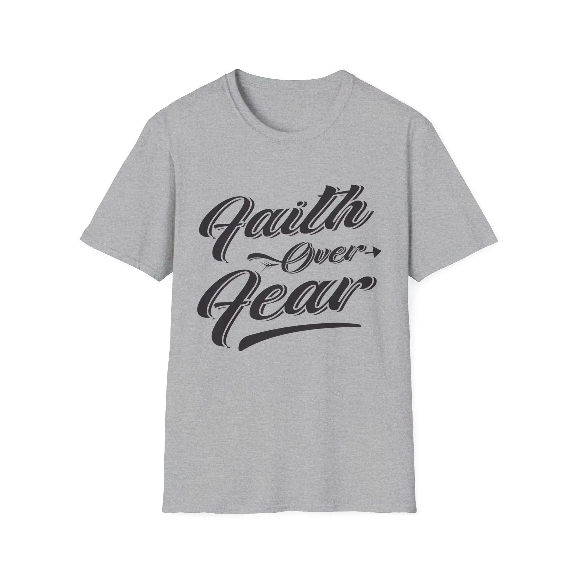 Faith Over Fear Unisex Softstyle T-Shirt | Inspirational Graphic Tee - So ist Leben