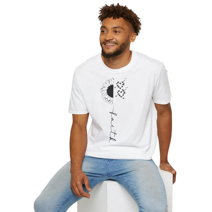 Faith Sunflower Unisex Softstyle T-Shirt - Inspirational Graphic Tee - So ist Leben
