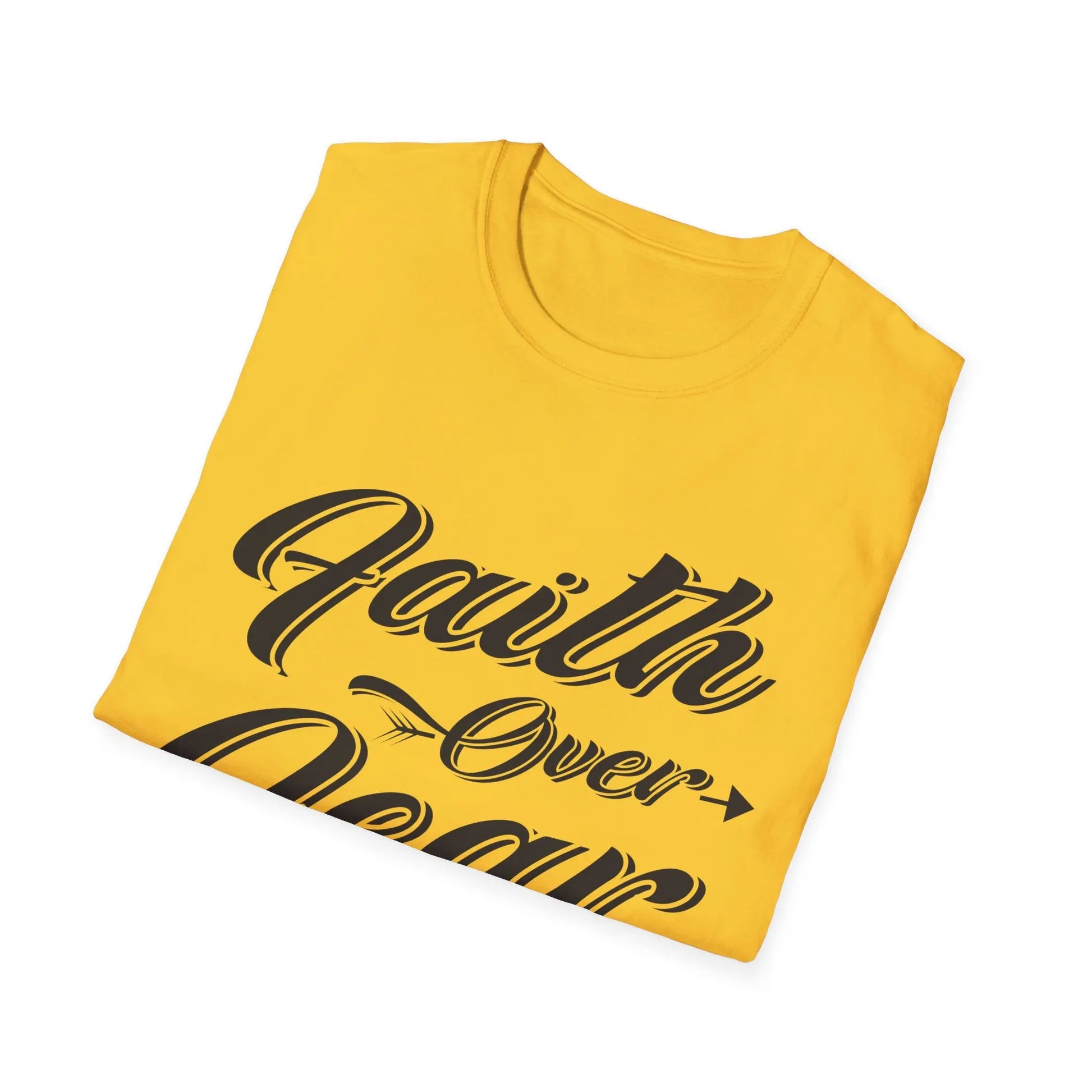 Faith Over Fear Unisex Softstyle T-Shirt | Inspirational Graphic Tee - So ist Leben